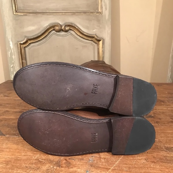 FRYE PAIGE Over The Knee Equestrian Campus Women's Boots Slip On Size 6 B Brown - Picture 8 of 8